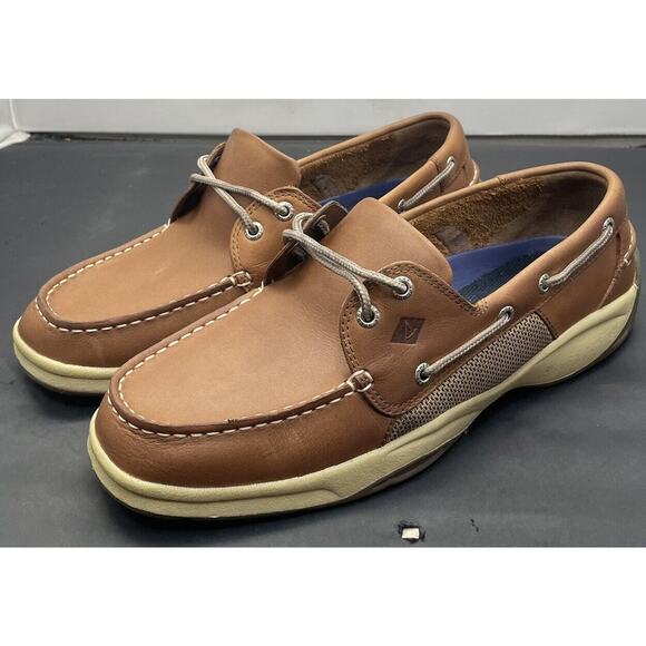 Sperry Top-Sider Intrepid 2 Eye Brown Leather Boat Shoes Mens 10 Fast Shipping main image 7